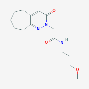 molecular formula C15H23N3O3 B11243966 N-(3-methoxypropyl)-2-(3-oxo-3,5,6,7,8,9-hexahydro-2H-cyclohepta[c]pyridazin-2-yl)acetamide 