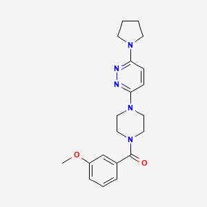 molecular formula C20H25N5O2 B11243974 (3-Methoxyphenyl){4-[6-(1-pyrrolidinyl)-3-pyridazinyl]piperazino}methanone 