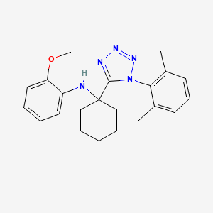 molecular formula C23H29N5O B11244021 N-{1-[1-(2,6-dimethylphenyl)-1H-tetrazol-5-yl]-4-methylcyclohexyl}-2-methoxyaniline 