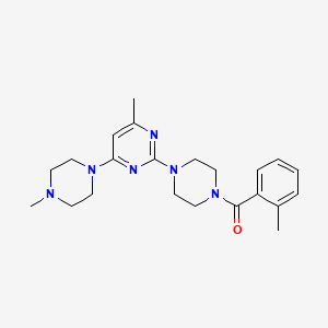 4-Methyl-2-[4-(2-methylbenzoyl)piperazin-1-yl]-6-(4-methylpiperazin-1-yl)pyrimidine