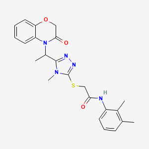 N-(2,3-dimethylphenyl)-2-({4-methyl-5-[1-(3-oxo-2,3-dihydro-4H-1,4-benzoxazin-4-yl)ethyl]-4H-1,2,4-triazol-3-yl}sulfanyl)acetamide