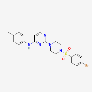 2-(4-((4-bromophenyl)sulfonyl)piperazin-1-yl)-6-methyl-N-(p-tolyl)pyrimidin-4-amine