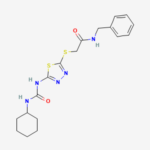 N-Benzyl-2-({5-[(cyclohexylcarbamoyl)amino]-1,3,4-thiadiazol-2-YL}sulfanyl)acetamide