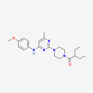 molecular formula C22H31N5O2 B11244093 2-Ethyl-1-(4-{4-[(4-methoxyphenyl)amino]-6-methylpyrimidin-2-YL}piperazin-1-YL)butan-1-one 