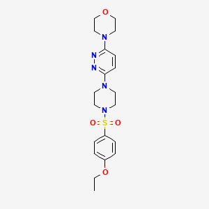 molecular formula C20H27N5O4S B11244105 4-{6-[4-(4-Ethoxybenzenesulfonyl)piperazin-1-YL]pyridazin-3-YL}morpholine 