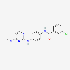 3-chloro-N-(4-((4-(dimethylamino)-6-methylpyrimidin-2-yl)amino)phenyl)benzamide