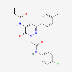 N-[2-{2-[(4-chlorophenyl)amino]-2-oxoethyl}-6-(4-methylphenyl)-3-oxo-2,3-dihydropyridazin-4-yl]propanamide