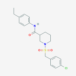 1-[(4-chlorobenzyl)sulfonyl]-N-(4-ethylphenyl)piperidine-3-carboxamide