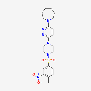 1-(6-(4-((4-Methyl-3-nitrophenyl)sulfonyl)piperazin-1-yl)pyridazin-3-yl)azepane