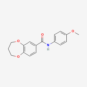 N-(4-methoxyphenyl)-3,4-dihydro-2H-1,5-benzodioxepine-7-carboxamide