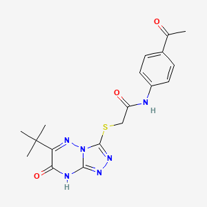 N-(4-acetylphenyl)-2-[(6-tert-butyl-7-hydroxy[1,2,4]triazolo[4,3-b][1,2,4]triazin-3-yl)sulfanyl]acetamide