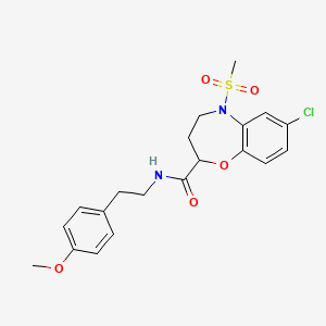 7-chloro-N-[2-(4-methoxyphenyl)ethyl]-5-(methylsulfonyl)-2,3,4,5-tetrahydro-1,5-benzoxazepine-2-carboxamide