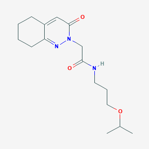 molecular formula C16H25N3O3 B11244302 2-(3-oxo-5,6,7,8-tetrahydrocinnolin-2(3H)-yl)-N-[3-(propan-2-yloxy)propyl]acetamide 