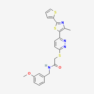 N-(3-methoxybenzyl)-2-((6-(4-methyl-2-(thiophen-2-yl)thiazol-5-yl)pyridazin-3-yl)thio)acetamide