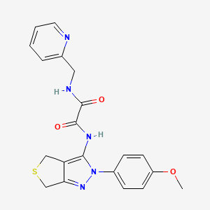 N-[2-(4-Methoxyphenyl)-2H,4H,6H-thieno[3,4-C]pyrazol-3-YL]-N'-[(pyridin-2-YL)methyl]ethanediamide