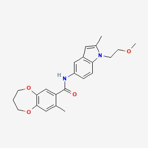 N-[1-(2-methoxyethyl)-2-methyl-1H-indol-5-yl]-8-methyl-3,4-dihydro-2H-1,5-benzodioxepine-7-carboxamide