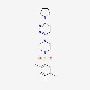 3-(Pyrrolidin-1-YL)-6-[4-(2,4,5-trimethylbenzenesulfonyl)piperazin-1-YL]pyridazine