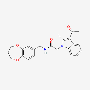 2-(3-acetyl-2-methyl-1H-indol-1-yl)-N-(3,4-dihydro-2H-1,5-benzodioxepin-7-ylmethyl)acetamide