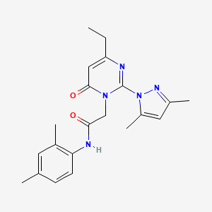 2-(2-(3,5-dimethyl-1H-pyrazol-1-yl)-4-ethyl-6-oxopyrimidin-1(6H)-yl)-N-(2,4-dimethylphenyl)acetamide