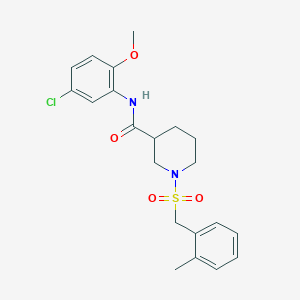 N-(5-chloro-2-methoxyphenyl)-1-[(2-methylbenzyl)sulfonyl]piperidine-3-carboxamide