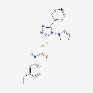 N-(3-ethylphenyl)-2-{[5-(pyridin-4-yl)-4-(1H-pyrrol-1-yl)-4H-1,2,4-triazol-3-yl]sulfanyl}acetamide