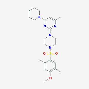 2-[4-(4-Methoxy-2,5-dimethylbenzenesulfonyl)piperazin-1-YL]-4-methyl-6-(piperidin-1-YL)pyrimidine