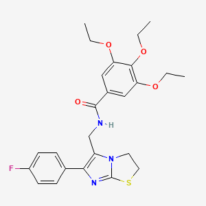 3,4,5-triethoxy-N-((6-(4-fluorophenyl)-2,3-dihydroimidazo[2,1-b]thiazol-5-yl)methyl)benzamide