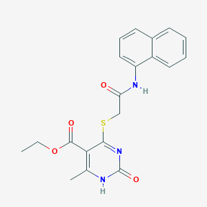 ethyl 6-methyl-4-[2-(naphthalen-1-ylamino)-2-oxoethyl]sulfanyl-2-oxo-1H-pyrimidine-5-carboxylate