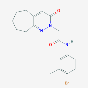 molecular formula C18H20BrN3O2 B11244433 N-(4-bromo-3-methylphenyl)-2-(3-oxo-3,5,6,7,8,9-hexahydro-2H-cyclohepta[c]pyridazin-2-yl)acetamide 