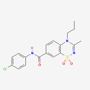 N-(4-chlorophenyl)-3-methyl-4-propyl-4H-1,2,4-benzothiadiazine-7-carboxamide 1,1-dioxide