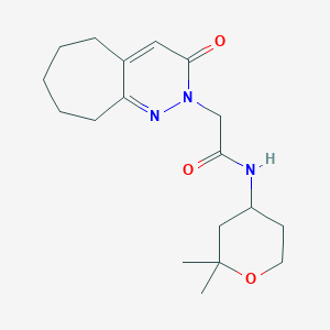 N-(2,2-dimethyltetrahydro-2H-pyran-4-yl)-2-(3-oxo-3,5,6,7,8,9-hexahydro-2H-cyclohepta[c]pyridazin-2-yl)acetamide