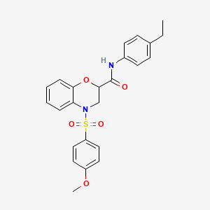 N-(4-ethylphenyl)-4-[(4-methoxyphenyl)sulfonyl]-3,4-dihydro-2H-1,4-benzoxazine-2-carboxamide