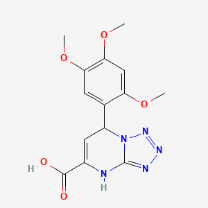 molecular formula C14H15N5O5 B11244460 7-(2,4,5-Trimethoxyphenyl)-4,7-dihydrotetrazolo[1,5-a]pyrimidine-5-carboxylic acid 