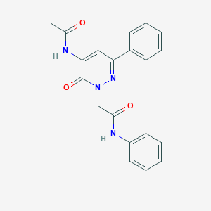 molecular formula C21H20N4O3 B11244469 2-[5-(acetylamino)-6-oxo-3-phenylpyridazin-1(6H)-yl]-N-(3-methylphenyl)acetamide 