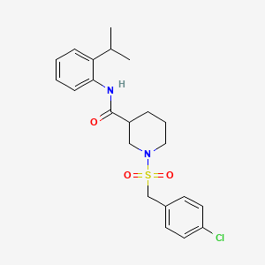 1-[(4-chlorobenzyl)sulfonyl]-N-[2-(propan-2-yl)phenyl]piperidine-3-carboxamide