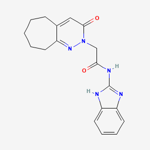 N-(1H-benzimidazol-2-yl)-2-(3-oxo-3,5,6,7,8,9-hexahydro-2H-cyclohepta[c]pyridazin-2-yl)acetamide