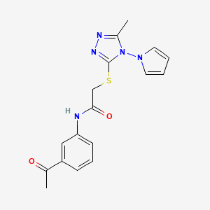 N-(3-acetylphenyl)-2-{[5-methyl-4-(1H-pyrrol-1-yl)-4H-1,2,4-triazol-3-yl]sulfanyl}acetamide