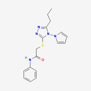 N-phenyl-2-{[5-propyl-4-(1H-pyrrol-1-yl)-4H-1,2,4-triazol-3-yl]sulfanyl}acetamide