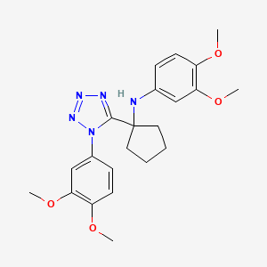 N-{1-[1-(3,4-dimethoxyphenyl)-1H-tetrazol-5-yl]cyclopentyl}-3,4-dimethoxyaniline