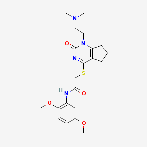 N-(2,5-Dimethoxyphenyl)-2-({1-[2-(dimethylamino)ethyl]-2-oxo-1H,2H,5H,6H,7H-cyclopenta[D]pyrimidin-4-YL}sulfanyl)acetamide