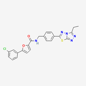 5-(3-chlorophenyl)-N-[4-(3-ethyl[1,2,4]triazolo[3,4-b][1,3,4]thiadiazol-6-yl)benzyl]furan-2-carboxamide