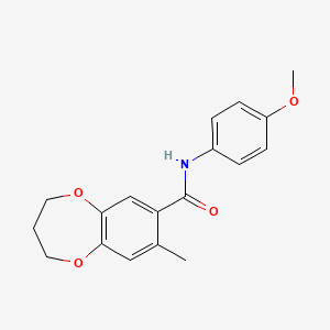 N-(4-methoxyphenyl)-8-methyl-3,4-dihydro-2H-1,5-benzodioxepine-7-carboxamide