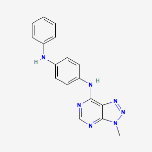 N1-{3-methyl-3H-[1,2,3]triazolo[4,5-d]pyrimidin-7-yl}-N4-phenylbenzene-1,4-diamine