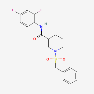 molecular formula C19H20F2N2O3S B11244584 1-(benzylsulfonyl)-N-(2,4-difluorophenyl)piperidine-3-carboxamide 