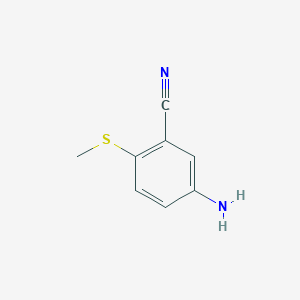 molecular formula C8H8N2S B112446 5-Amino-2-(methylsulfanyl)benzonitrile CAS No. 306980-70-1