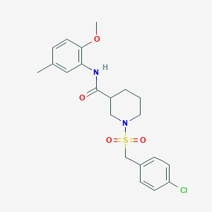 1-[(4-chlorobenzyl)sulfonyl]-N-(2-methoxy-5-methylphenyl)piperidine-3-carboxamide