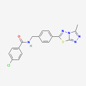 4-chloro-N-[4-(3-methyl[1,2,4]triazolo[3,4-b][1,3,4]thiadiazol-6-yl)benzyl]benzamide