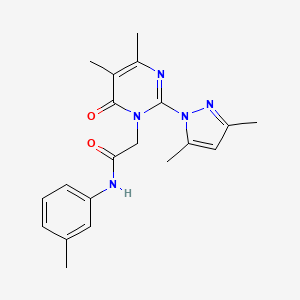 2-(2-(3,5-dimethyl-1H-pyrazol-1-yl)-4,5-dimethyl-6-oxopyrimidin-1(6H)-yl)-N-(m-tolyl)acetamide