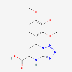 7-(2,3,4-Trimethoxyphenyl)-4,7-dihydrotetrazolo[1,5-a]pyrimidine-5-carboxylic acid