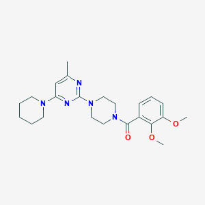 molecular formula C23H31N5O3 B11244622 2-[4-(2,3-Dimethoxybenzoyl)piperazin-1-YL]-4-methyl-6-(piperidin-1-YL)pyrimidine 